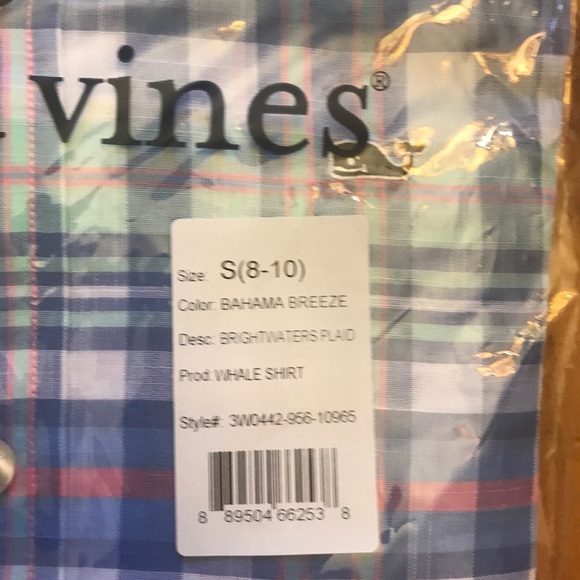 Vineyard Vines NWT boys  size 8/10 Long Sleeve - Picture 2 of 3